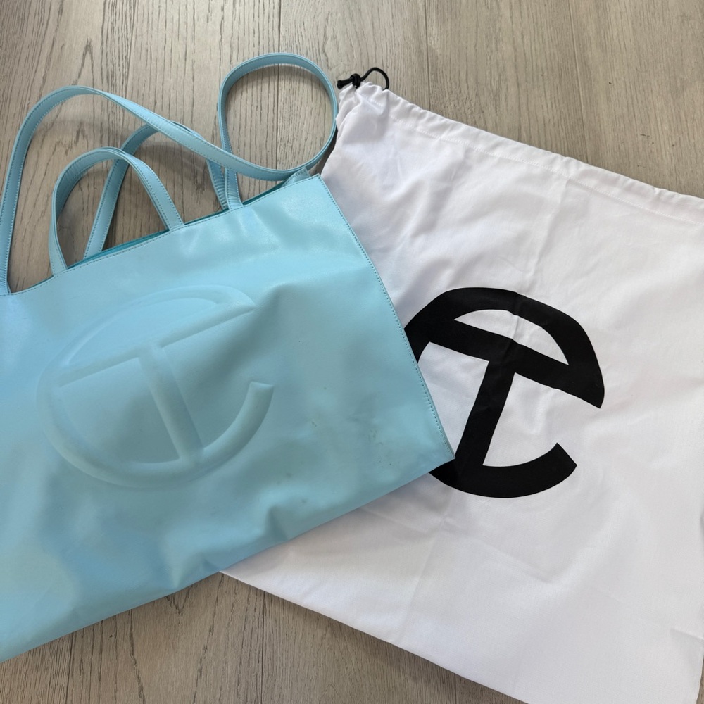 Large Telfar Shopping Bag in Pool